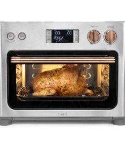 Café Couture Oven with 14 essential cooking modes, including Air Fry, CrispFinish, Bake, Broil, Roast, Toast, Pizza, WiFi & Smart Connected, Voice Control, Countertop Small Appliances, Steel Silver