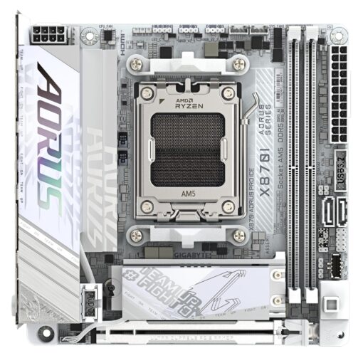 GIGABYTE X870I AORUS PRO ICE AMD AM5 LGA 1718 Motherboard, Mini-ITX, DDR5, 2X M.2, PCIe 5.0, USB-C, WIFI7, 2.5GbE LAN, EZ-Latch, 5-Year Warranty - Image 4