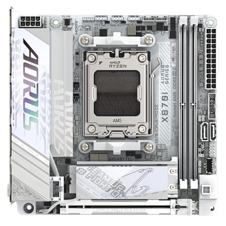 GIGABYTE X870I AORUS PRO ICE AMD AM5 LGA 1718 Motherboard, Mini-ITX, DDR5, 2X M.2, PCIe 5.0, USB-C, WIFI7, 2.5GbE LAN, EZ-Latch, 5-Year Warranty - Image 4