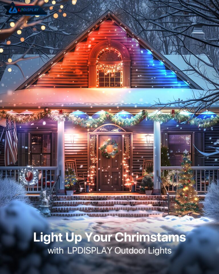 LPDISPLAY Permanent Outdoor Lights Pro 100ft with 80LEDs,RGB Cool Warm Light Smart permanen Outdoor Lights, Outdoor Christmas Lights for Outside House Decor All Year, Halloween, Christmas, Holiday - Image 3
