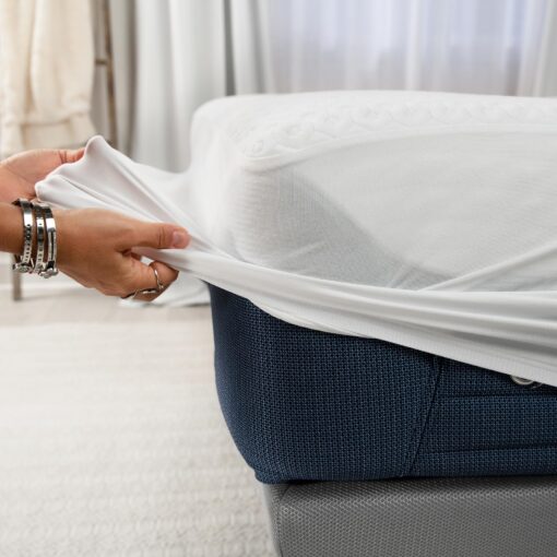 Bedgear Split King Dri-Tec Waterproof Mattress Protector - Adjustable Base Compatible -Washable, and Breathable Pad – Fitted with Stretchable Deep Pockets – Fits 18” Mattress - White - Image 3