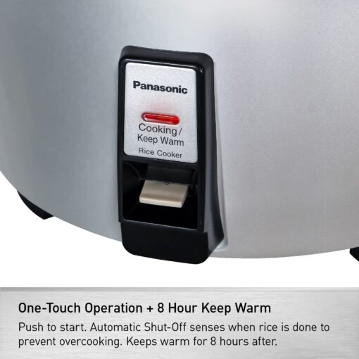 Panasonic Commercial Rice Cooker, Large Capacity 46-Cup (Cooked), 23-Cup (Uncooked) with One-Touch Operation and 8-Hour Keep Warm - SR-42HZP - Silver - Image 4