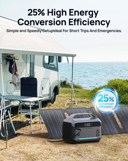 DARAN Solar Generator with 40W Foldable Solar Panel,350W Up to 600W Portable Power Station 288Wh with AC DC Outlet UPS Multi-Port Fast Charge Power Station for CPAP Home Outdoor Camping RVs Emergency - Image 3