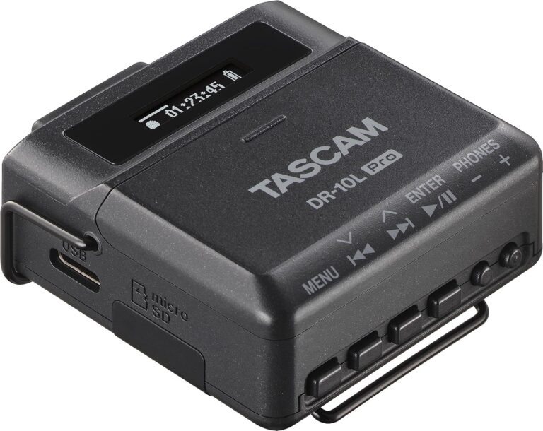 TASCAM DR-10L Pro Ultra Portable Personal Recorder with Lavalier Microphone, 32-bit Float Recording, microSDHC Card Support, and Support for Atomos Wireless Timecode - Image 2