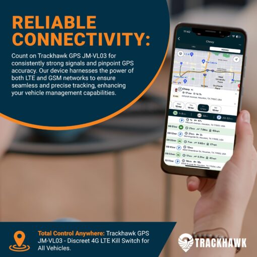Trackhawk 4G LTE GPS Tracker - GPS Tracker for Vehicles, Kill Switch for Car, Anti Theft Car Device, Monitoring Device, Live-Tracking, Subscription Required - VL03 - Image 6