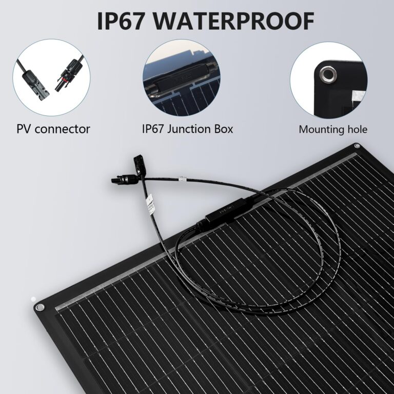XINPUGUANG Flexible Solar Panel 200 Watts Monocrystalline Fiberglass Solar Modules Charger Off-Grid for 12V System Boat RV Cabin Van Car Uneven Surfaces (200W) - Image 5
