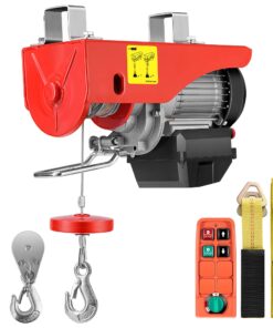 VIVOHOME Electric Hoist, 110V 440 Lbs Winch with Wireless Remote Control, Zinc-Plated Steel Wire Hoist for Garage, Warehouses, Factories 38ft Lifting Height with Emergency Stop Switch ETL Listed