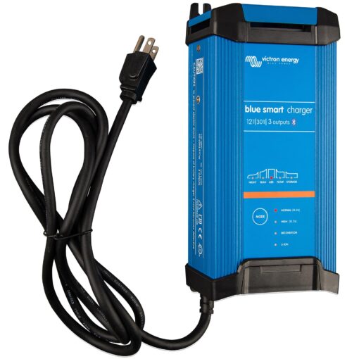 Victron Energy Blue Smart IP22 Smart Car Battery Charger 12V 30A, Float & Trickle Charger and Desulfator for Motorcycle, ATV, RV, Lithium and Deep Cycle Batteries, 3 outputs