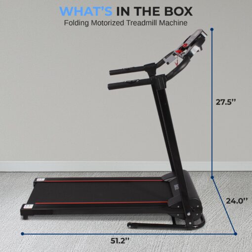 SereneLife Electric Folding Treadmill - Foldable Home Fitness Equipment for Walking & Running, Indoor Home Cardio Machine with Downloadable App, Safety Key, 12 Training Modes, Bluetooth Connectivity - Image 2