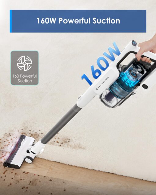 Tineco A30S Cordless Stick Vacuum Cleaner, 160W Powerful Suction, 60 Minutes Runtime, 1L Larger Dustbin, Rechargeable Lightweight and Versatile ZeroTangle Brush PureCyclone Tech LED Headlight - Image 8
