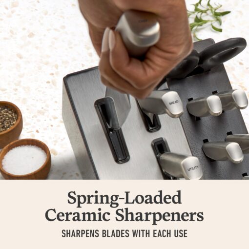 Premier by Calphalon® 15-Piece Knife Set with SharpIN™ EdgeTech, Stainless Steel Handles - Image 5