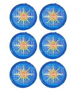 Solar Sun Rings Portable Above Ground Inground Swimming Pool Hot Tub Spa Heating Accessory Circular Heater Solar Cover, Blue (6 Pack)