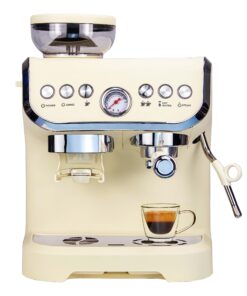 MIROX Espresso Machine 15 Bar, Coffee Maker With Milk Frother Steam Wand, Built-In Bean Grinder, Combo Cappuccino Machine with 70oz Removable Water Tank (ABS high-strength plastic shell)