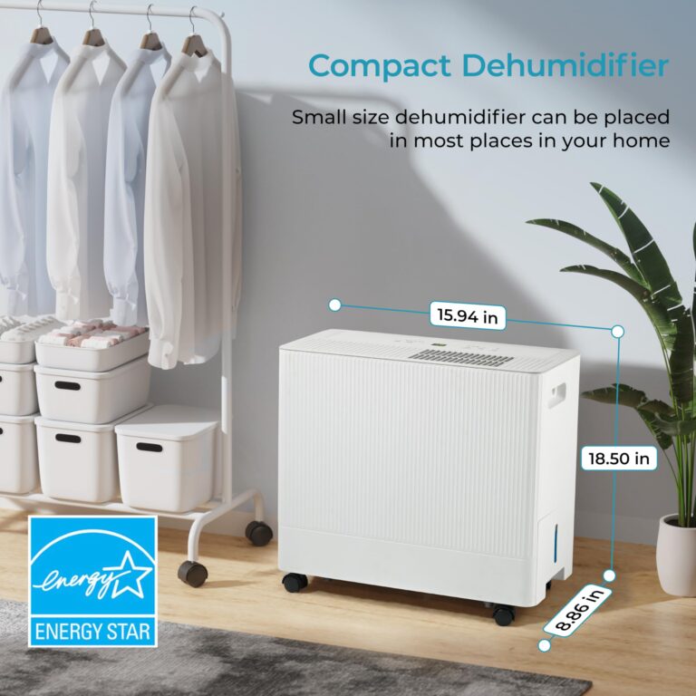 Euhomy 3000 Sq.Ft Energy Star Dehumidifier for Basement, 35 Pint to 85 Pint Dehumidifier with 1.32 Gallon Water Tank Capacity, Auto Drainage,Large Dehumidifiers For Home with 4 Operation Modes - Image 3