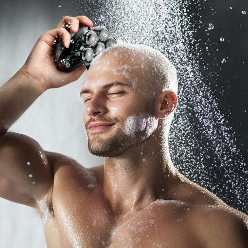 Head Shavers for Bald Men, Detachable Head Shaver, IPX7 Waterproof Wet Dry Bald Head Shavers, 7D LED Display Electric Rechargeable Head Shaving Kit with Type-C Charge - Image 2