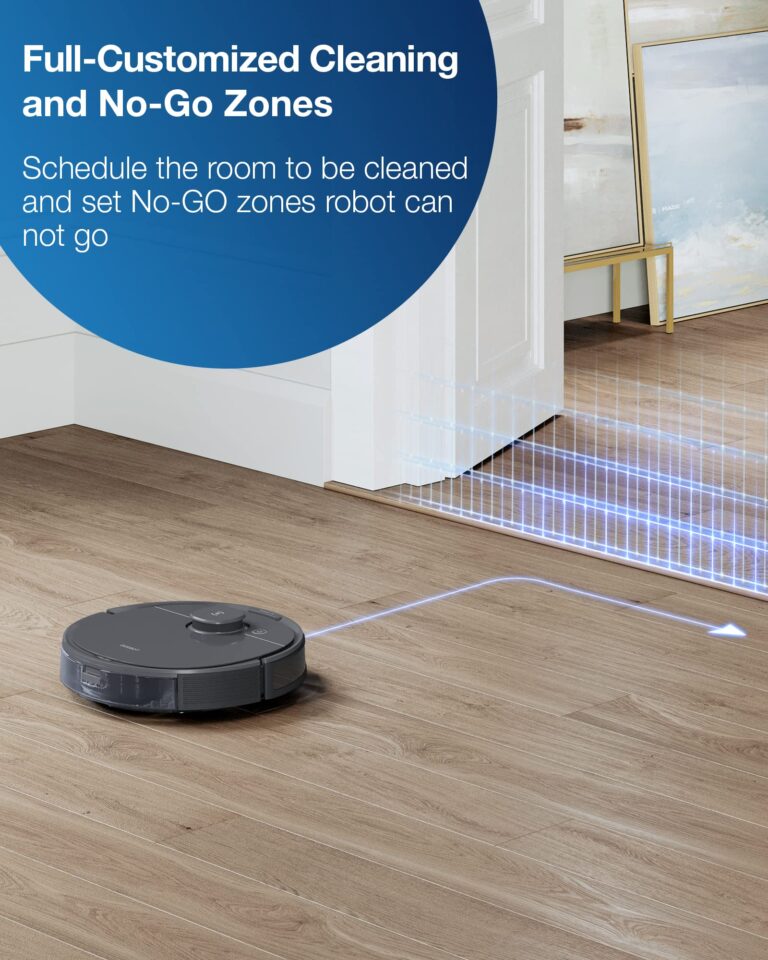 Ecovacs Deebot T8 Robot Vacuum and Mop Cleaner, Precise Laser Navigation, Multi-floor Mapping, Intelligent Object Avoidance, Full-customize clean, No-go and No-mop Zones, Auto-empty Station Compatible - Image 4