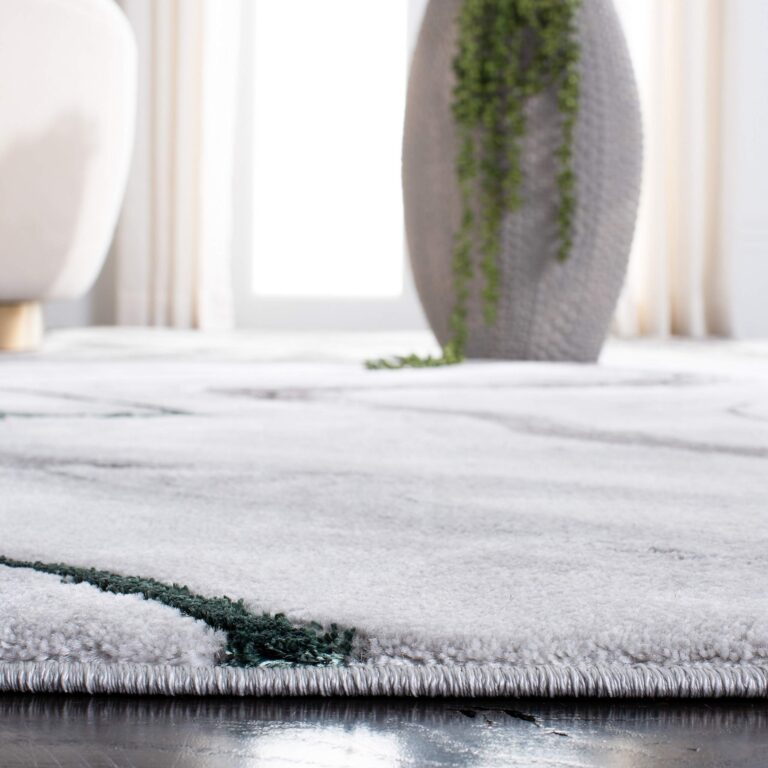 SAFAVIEH Craft Collection Area Rug - 6'7" x 9', Grey & Green, Modern Abstract Design, Non-Shedding & Easy Care, Ideal for High Traffic Areas in Living Room, Bedroom (CFT819Y) - Image 4
