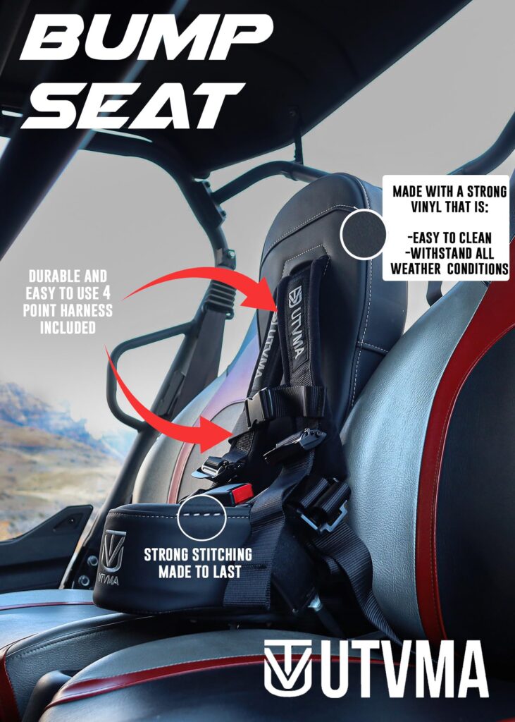 Rear Bump Seat Compatible With The Teryx 4 W/ 4-Point Harness | Center Seat | Middle Seat | Kid Seat | Hump Seat | Little Seat - Image 2