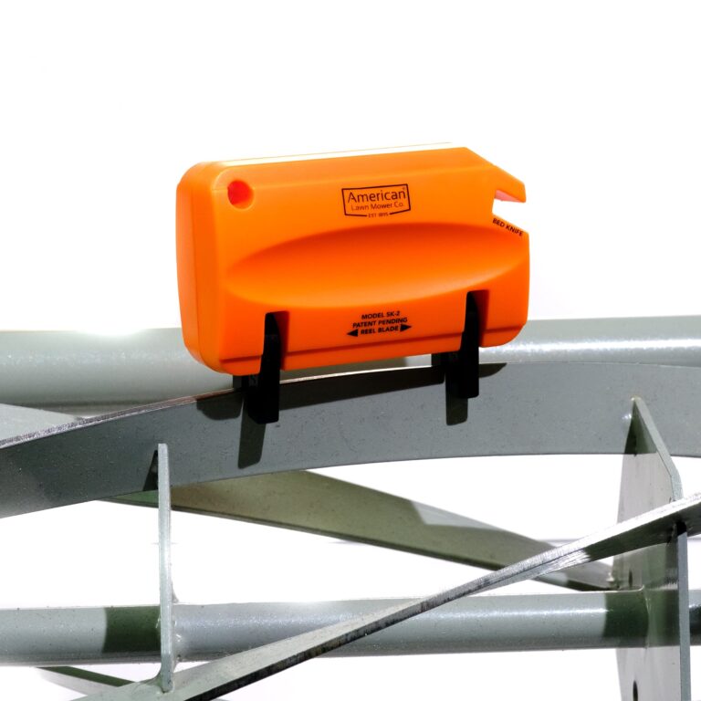 Great States American Lawn Mower 1815-18 18-Inch 5-Blade Reel Lawn Mower & American Lawn Mower Co. SK-2 Reel Lawn Mower Hand Sharpener, Orange - Image 2