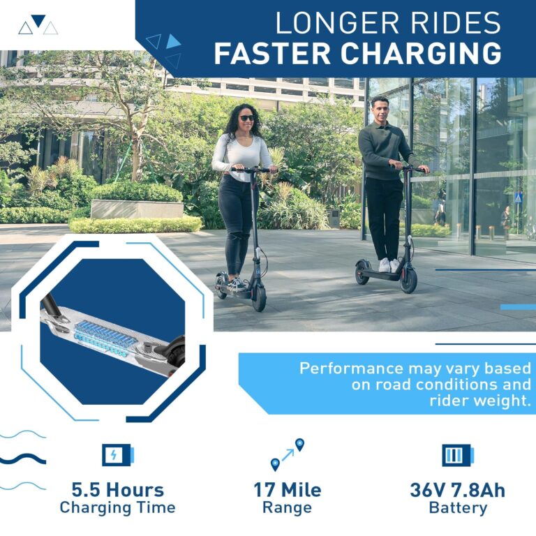 Hiboy 430W Peak Motor Electric Scooter, 10" Tires,17 Miles Range, 19 MPH Speed, Dual Brake System, Electric Scooter Adults Commuting & Urban Travel - Image 8
