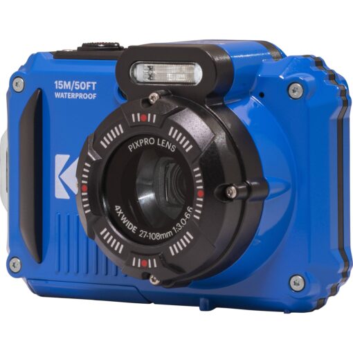 Kodak PIXPRO WPZ2 Rugged Waterproof Shockproof Digital Camera 16MP 4X Optical Zoom 1080P Full HD Video, 2.7 LCD (Blue), 32GB SD Card, Black Compact Camera Case, Floating Strap, Bundle (7 Items) - Image 7