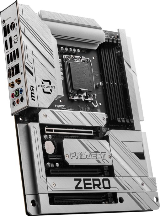 MSI Z790 Project Zero Gaming Motherboard (Support 14th/13th/12th Gen Intel Processors, LGA 1700, DDR5, PCIe 5.0, M.2 Slots, 2.5Gbps LAN, USB 3.2 Gen2, HDMI/DP, Wi-Fi 7, Bluetooth 5.4, ATX) - Image 5