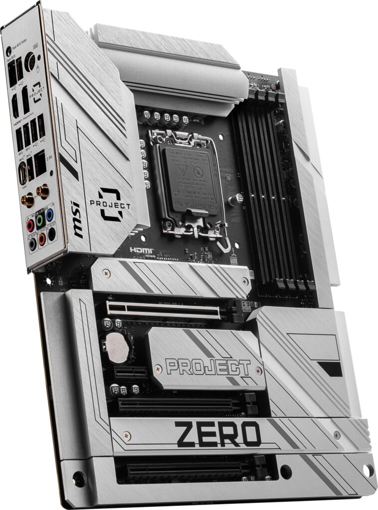 MSI Z790 Project Zero Gaming Motherboard (Support 14th/13th/12th Gen Intel Processors, LGA 1700, DDR5, PCIe 5.0, M.2 Slots, 2.5Gbps LAN, USB 3.2 Gen2, HDMI/DP, Wi-Fi 7, Bluetooth 5.4, ATX) - Image 5