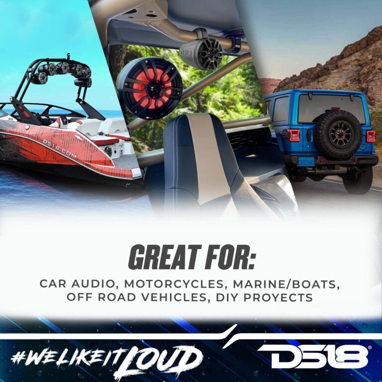 DS18 MP4TP.4A 4" 600W Bluetooth Marine Tower Speakers with Amplifier and Remote - Image 5