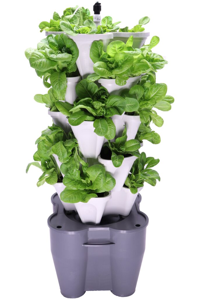Mr. Stacky Smart Farm - Automatic Self Watering Garden - Grow Fresh Healthy Food Virtually Anywhere Year Round - Soil or Hydroponic Vertical Tower Gardening System (Standard Kit, Stone) - Image 9