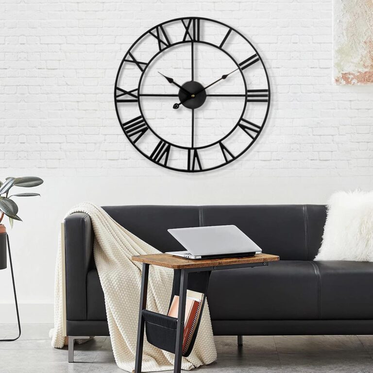 1st owned Large Wall Clock Metal Retro Roman Numeral Clock, Modern Round Wall Clocks Almost Silent, Easy to Read for Living Room/Home/Kitchen/Bedroom/Office/School Decor (Black, 40 Inch) - Image 3