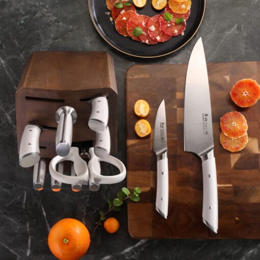 Cangshan HELENA Series German Steel Forged Knife Block Set (12-Piece, White), Oprah's Favorite Things 2023 - Image 5