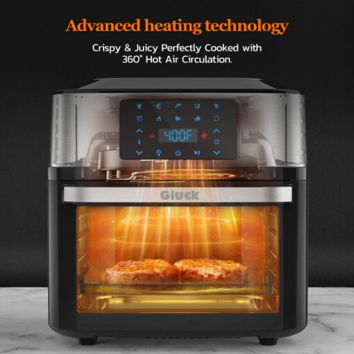 Air Fryer Oven Large 20 QT, 10-in-1 Air Fryer Toaster Combo with Window for Family, Airfryer Oven with Rotisserie Racks & Cookbook, ETL Certified - Image 6