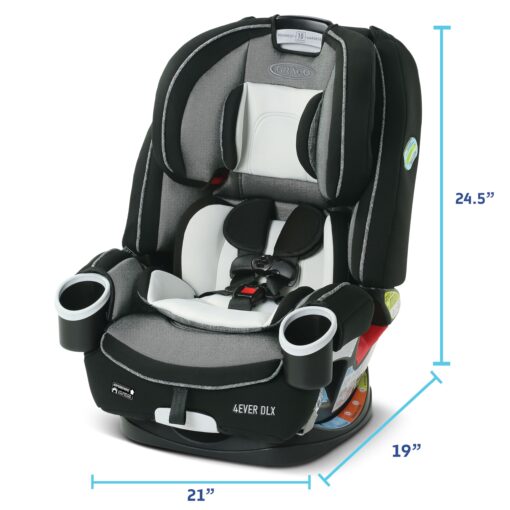 Graco 4Ever DLX 4-in-1 Car Seat, Grey, Infant to Toddler Car Seat, with 10 Years of Use, Rear-facing, Forward-facing and Booster Modes, Safe, Comfortable and Convenient - Image 4