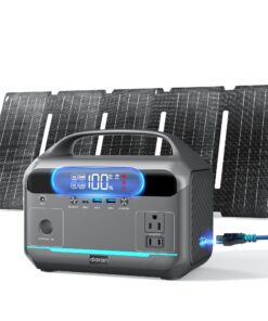 DARAN Solar Generator with 40W Foldable Solar Panel,350W Up to 600W Portable Power Station 288Wh with AC DC Outlet UPS Multi-Port Fast Charge Power Station for CPAP Home Outdoor Camping RVs Emergency