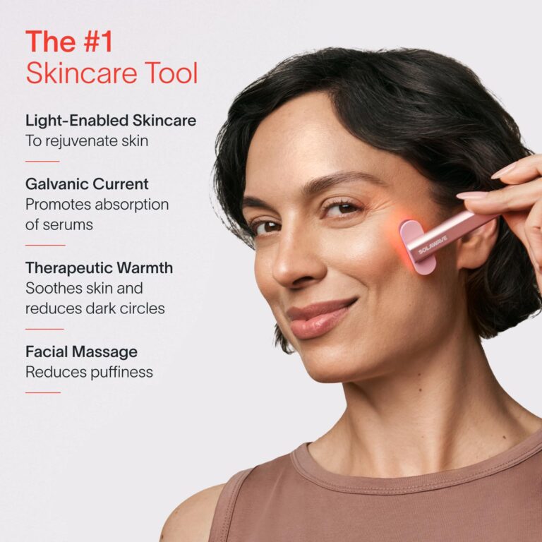 Solawave 4-in-1 Red Light Therapy Facial Wand | Anti-Aging Red Light Therapy for Face and Neck | Galvanic Microcurrent Gua Sha Facial Massager | Wrinkle Reduction | Solawave Original | Rose Gold - Image 7