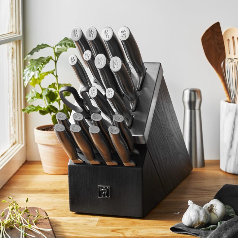 HENCKELS Graphite 20-pc Self-Sharpening Knife Set with Block, Chef Knife, Paring Knife, Utility Knife, Bread Knife, Steak Knife, Black, Stainless Steel - Image 2