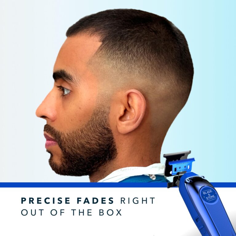 Blade & Stone Professional Hair Trimmer for Men PT301 | Diamond-S Blade | Micro-Gap Tech | 7200 RPM Durable Motor, All-Metal, Cordless Hair Trimmer - Big Blue - Image 7