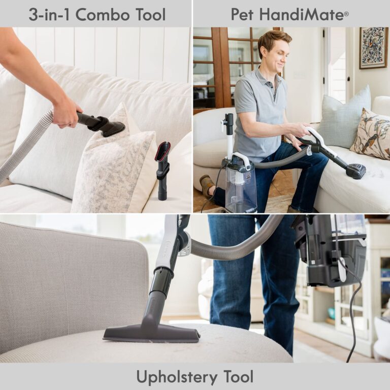 Kenmore DU4399 Featherlite Lift-Up Bagless Upright Vacuum 2-Motor Power Suction Lightweight Carpet Cleaner with Hair Eliminator Brushroll, HEPA Filter and 2 Cleaning Tools, White - Image 2