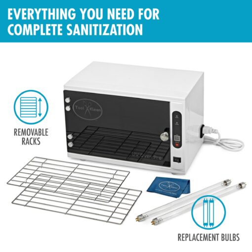 UV Light Sanitizer Box - Large, Professional Grade, Fast UVC Sanitizer Cabinet for Cleaning Salon Tools, Nail Clippers, Cell Phone, Watches, Glasses, Baby Toys - EPA Registered - Image 2