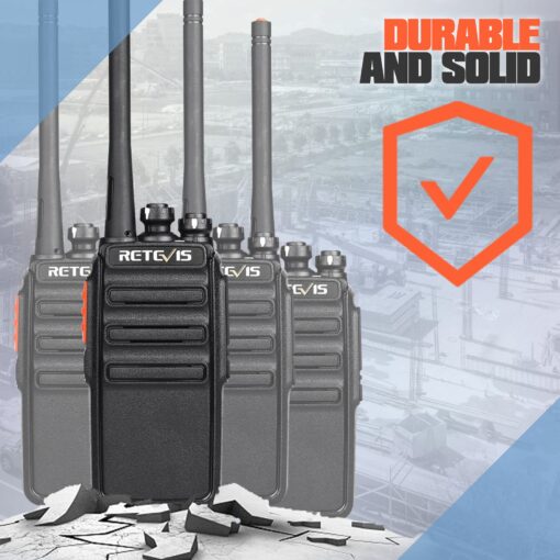 Retevis H-777S Walkie Talkies for Adults, 2 Way Radios with Earpiece and Mic, FRS, Handheld, USB Charging Base, Rugged Two Way Radios Long Range Rechargeable for School Security Church (10 Pack) - Image 8