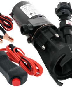 Flojet 18555-000A Portable RV Waste Pump with Garden Hose Discharge Port - 12 VDC Motor
