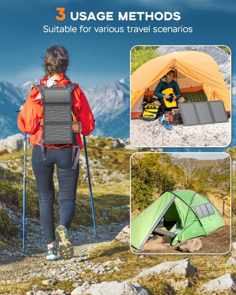 MARBERO 150W Peak Solar Generator with 30W Solar Panel 111Wh Camping Portable Power Station 110V Power Bank with AC Outlet(2*USB A, 2*USB C, 2*AC) for Outdoor Travel Home Blackout Emergency Hurricane - Image 4