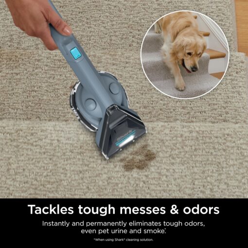 Shark Carpet Cleaner Machine, Portable Upholstery StainStriker, Spot, Odor & Stain Remover, 2 Carpet Cleaner Solutions, 4 Tools, Perfect for Pet Hair, Area Rugs, Couches, Nordic Blue, PX202BRN - Image 6