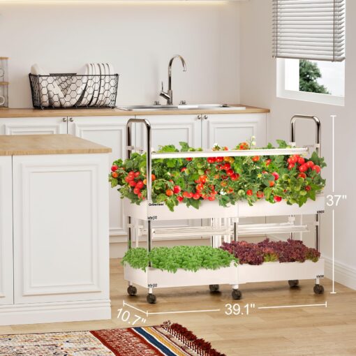 GROWNEER Hydroponics Growing System Kit, Indoor Garden 80-Pod & 2 Pumps, Indoor Vertical Herb Garden Kit with LED Grow Light, Smart Socket, and Plant Germination Kit for Vegetable Fruit Herb - Image 9