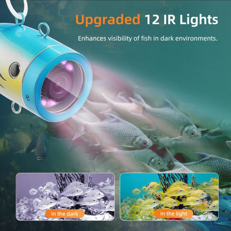 Eyoyo Underwater Fishing Camera 7 inch LCD Monitor Fish Finder Waterproof 1000TVL Fishing Camera 12pcs Infrared Lights for Lake, Boat, Ice Fishing - Image 6