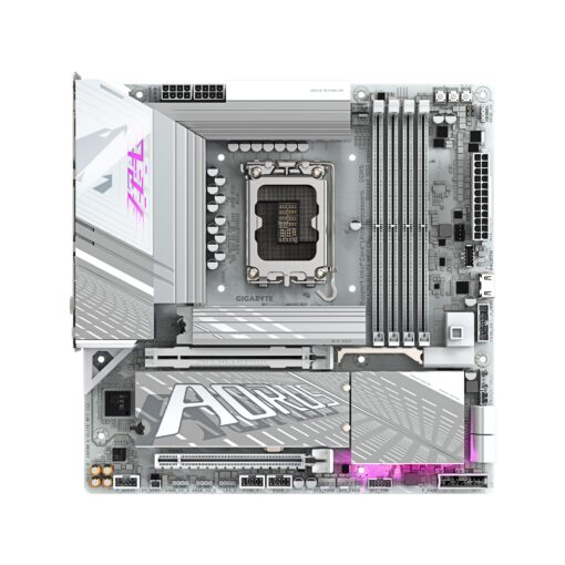 GIGABYTE Z890M AORUS Elite WIFI7 ICE Ultra Core (Series 2) LGA 1851, ATX, DDR5, 3X M.2, PCIe 5.0, Thunderbolt 4, WIFI7, 2.5GbE LAN, EZ-Latch - Image 5
