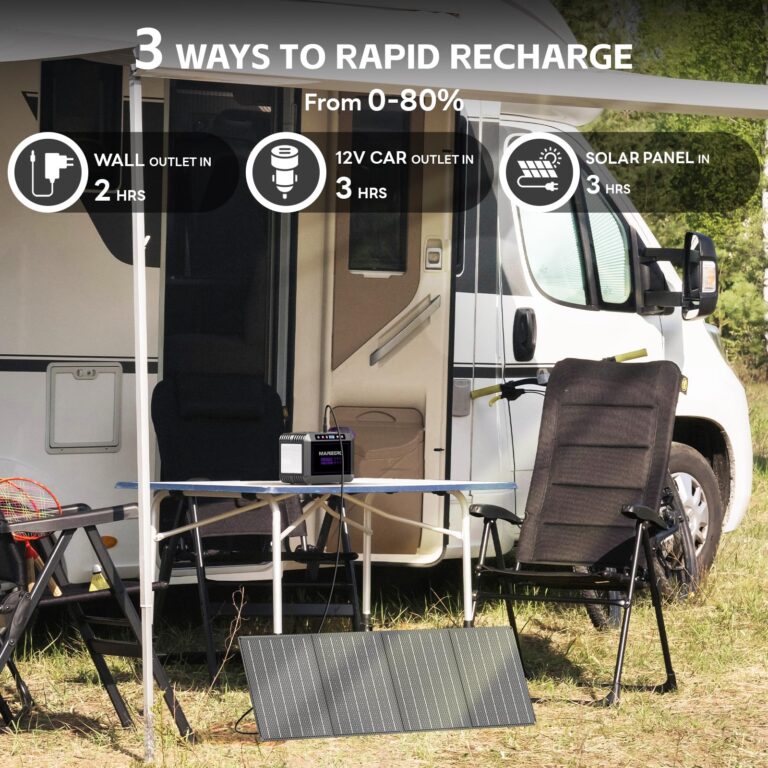 MARBERO 172Wh Solar Generator with 40W Solar Panel, Portable Power Station 200W, Camping, Outdoor, Hiking, Fishing, Emergency - Image 5