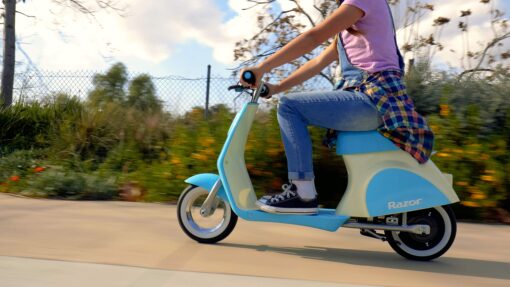Razor Pocket Mod Petite Euro-Style Electric Scooter - Blue - Image 4