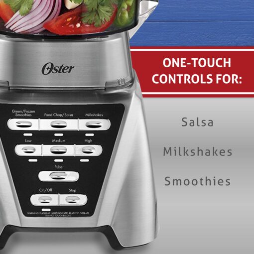 Oster Blender | Pro 1200 with Glass Jar, 24-Ounce Smoothie Cup and Food Processor Attachment, Brushed Nickel - BLSTMB-CBF-000 - Image 13