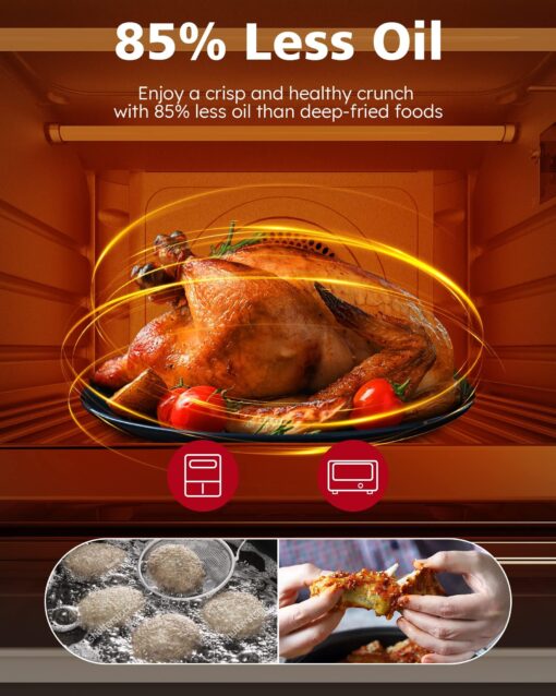 Nuwave TODD ENGLISH iQ360 Digital Smart Oven, 20-in-1 Convection Infrared Grill Griddle Combo, 34-Qt Mega Capacity, 1800 Watts, Adjustable Triple Surround Heat Zones, Smart Thermometer, WIFI Enabled - Image 5